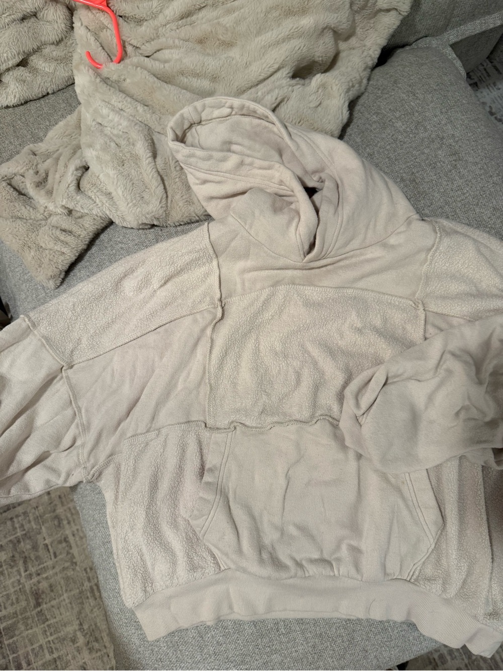 aerie cream pullover hoodie sweater